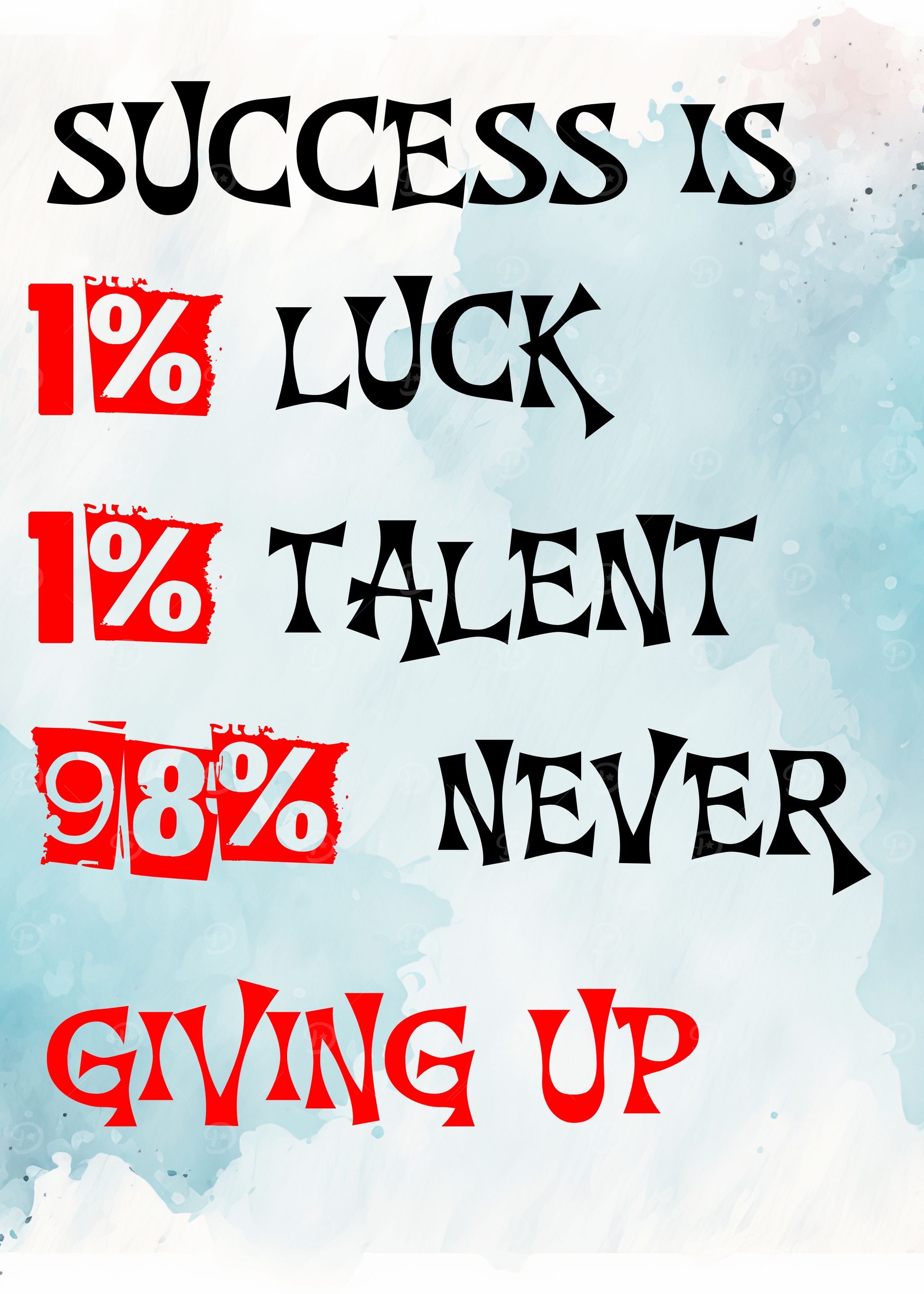 Success is Never Giving Up