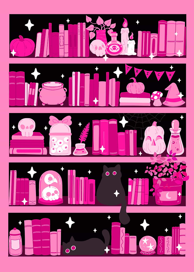 Halloween Bookshelf