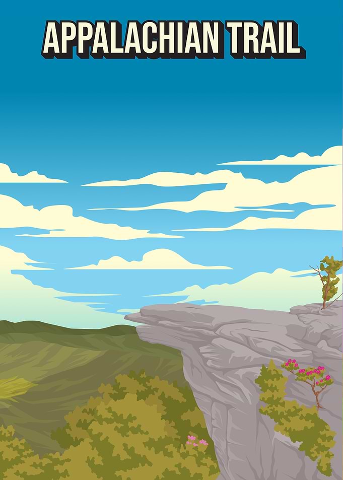 Appalachian Trail Vintage Travel Poster