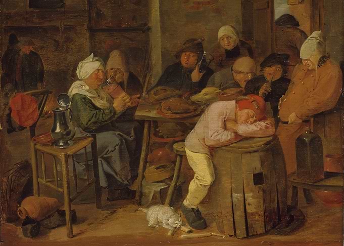 Old Master Painting: Tavern Scene