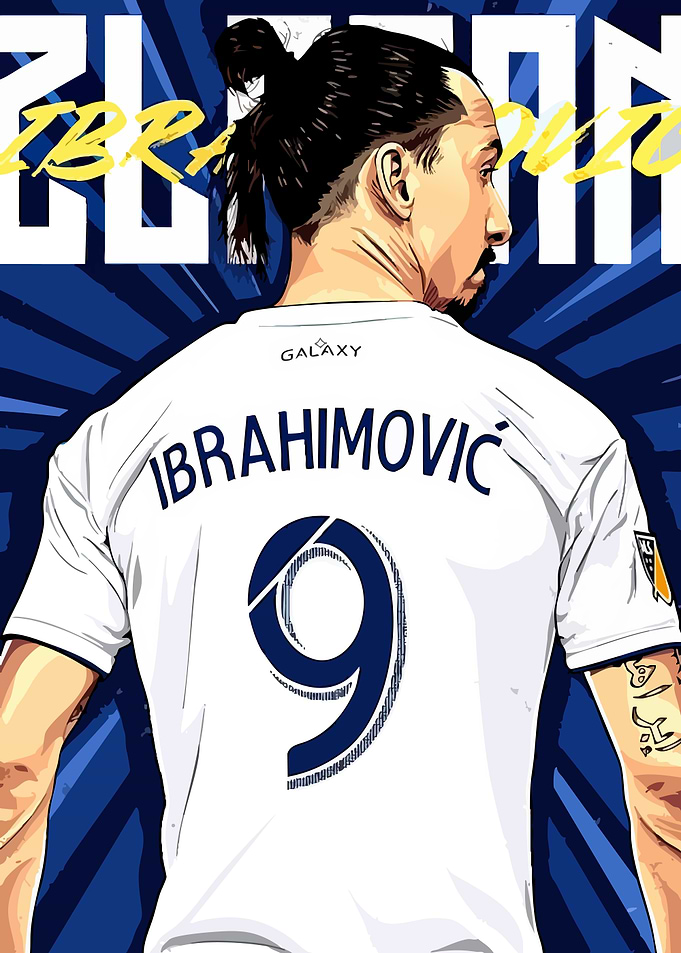 Zlatan Ibrahimovic LA Galaxy Illustration