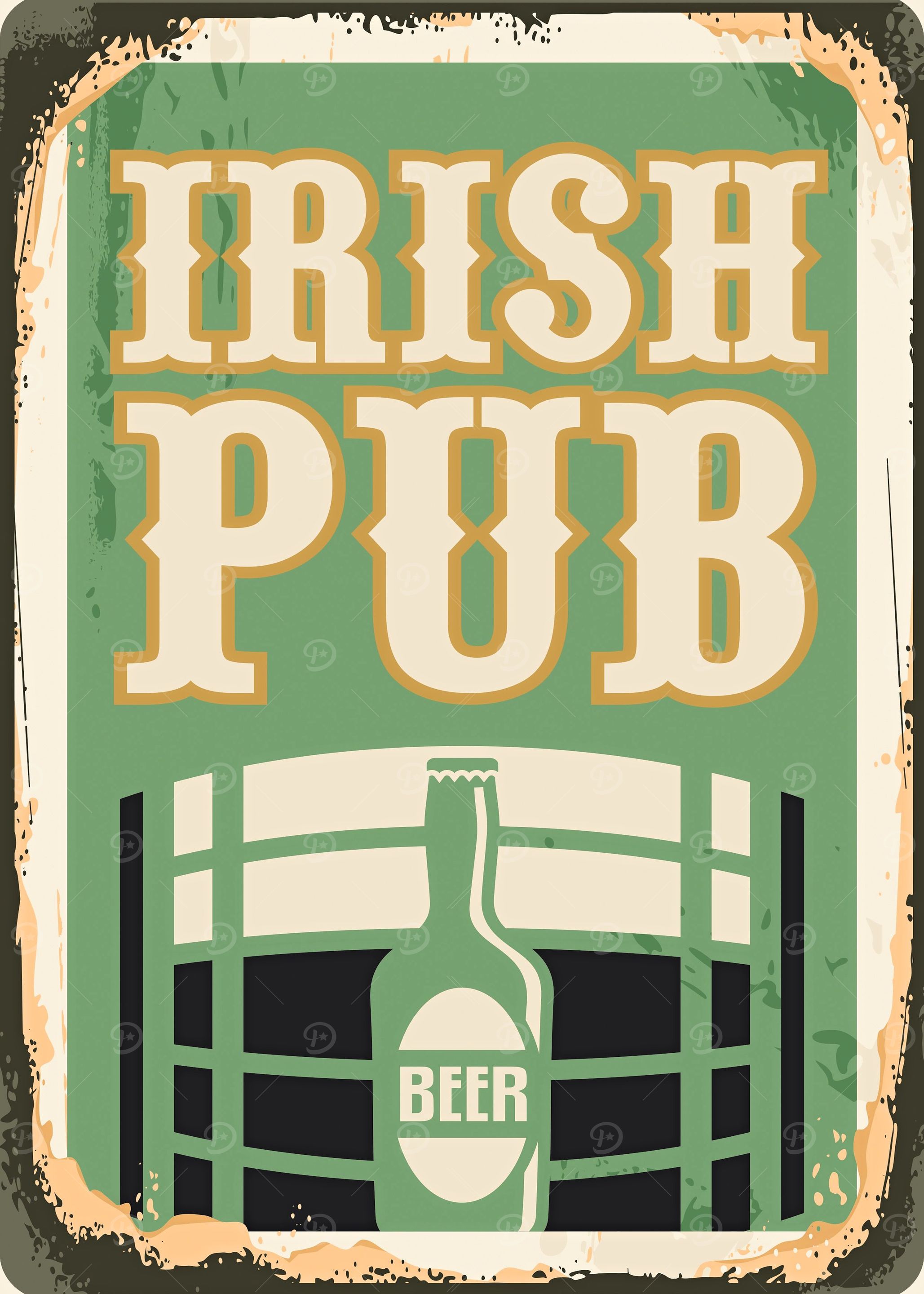 Irish Pub Beer Vintage Sign