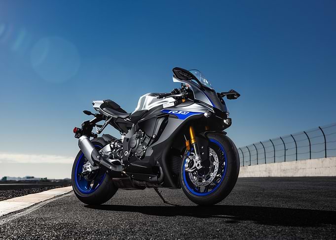 Yamaha R1M Motorcycle on Racetrack