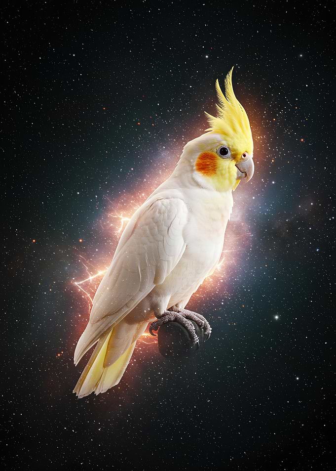Cockatiel in Space