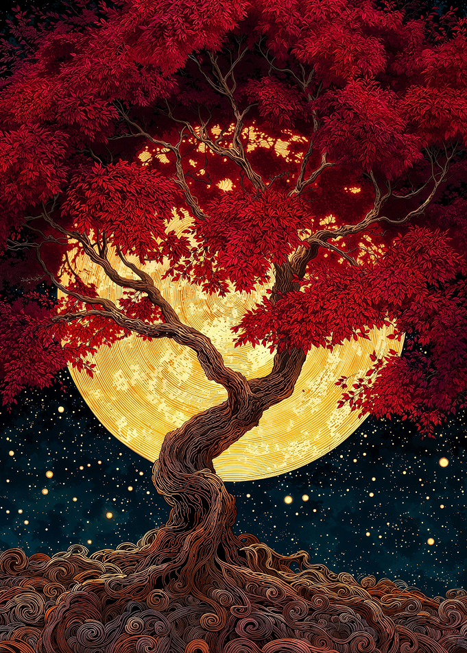 Red Tree, Golden Moon