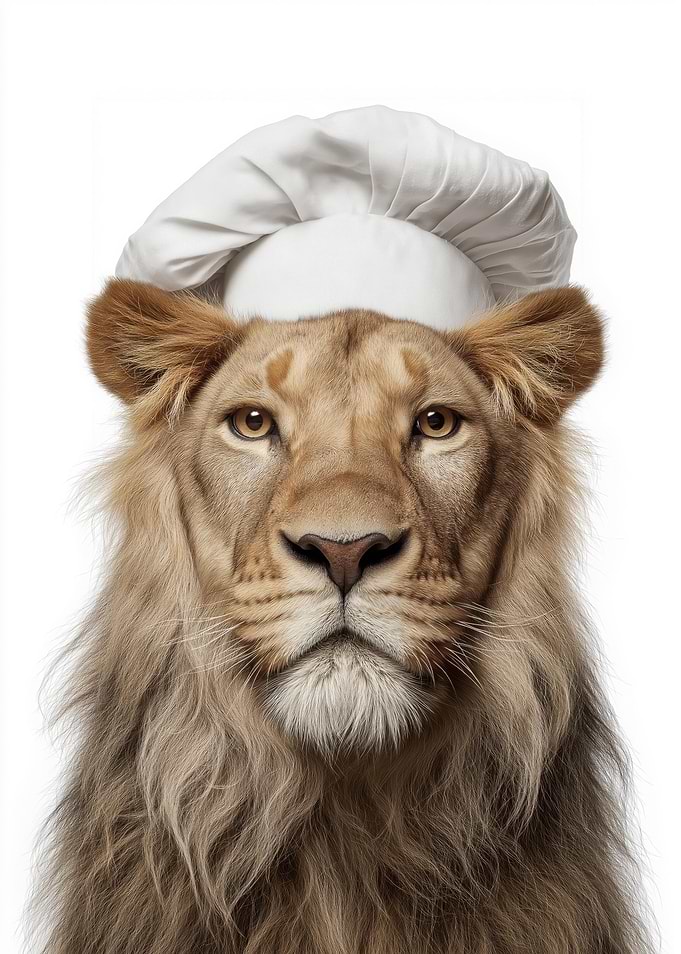 Lion Chef Portrait