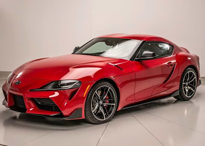Red Toyota Supra Car