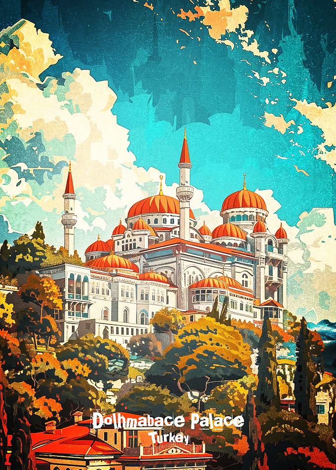 Dolmabahce Palace Turkey Art Poster