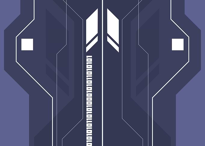 Abstract Tech Interface with Binary Code