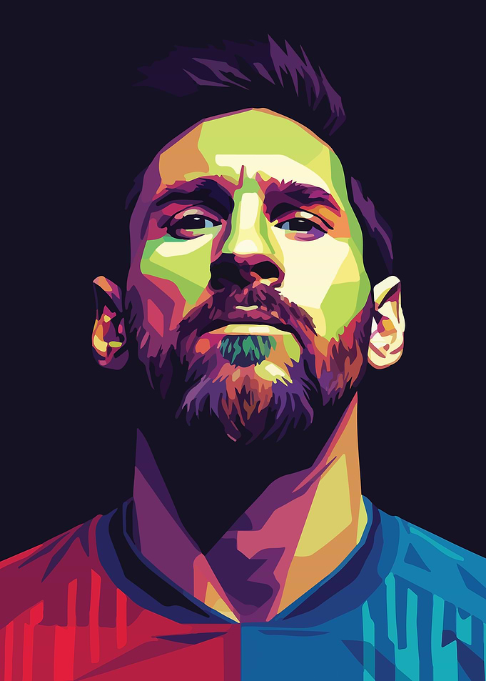 Lionel Messi Pop Art Portrait