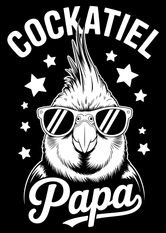 Cockatiel Papa Illustration