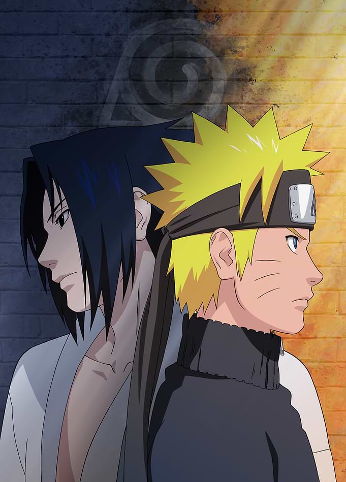 Two Paths, One Village: Naruto & Sasuke – Rivalry in Brick
