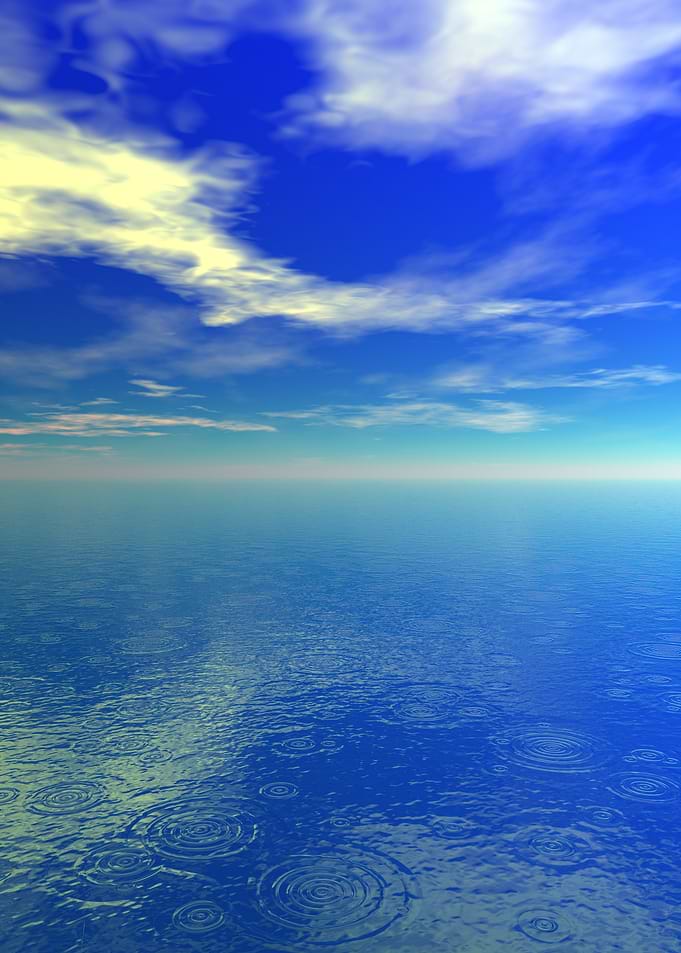 Blue Ocean and Sky Landscape