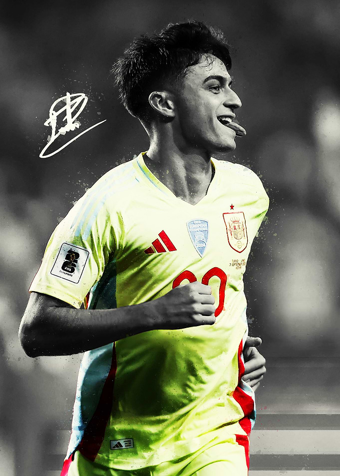 Pedri Spain National Football Team Portrait