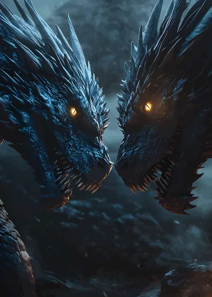 Two Dragons Face-Off