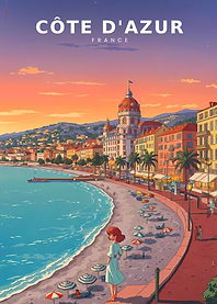 French Riviera in Retro Anime Serenity