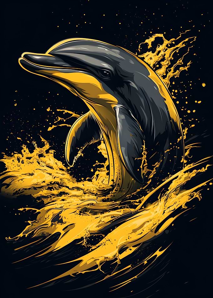 Dolphin Animal Dolphin design Poster Art Poster