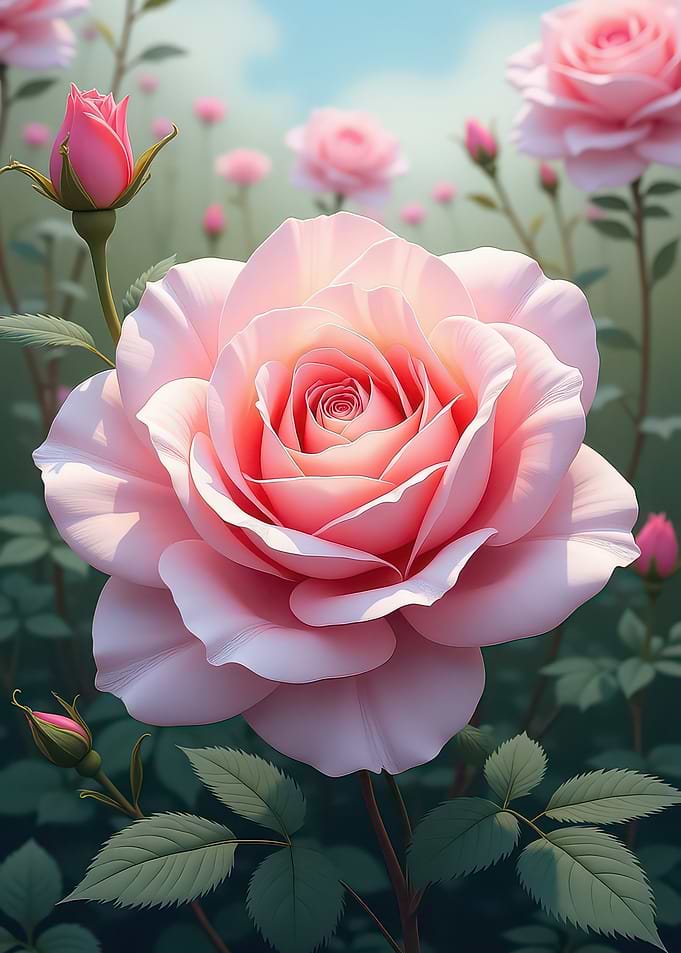 Pink Roses Garden