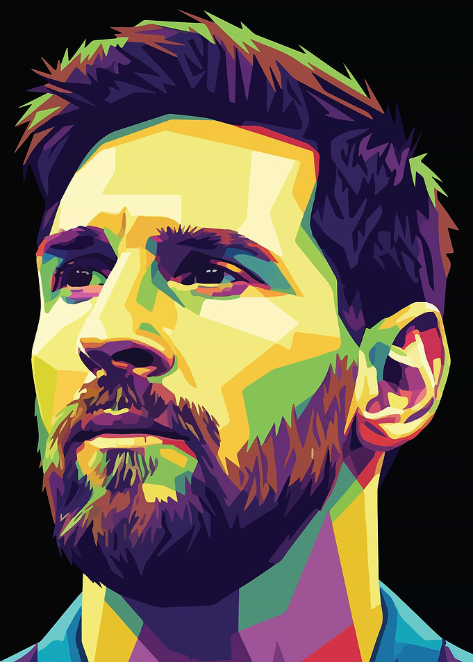 Lionel Messi Pop Art Portrait