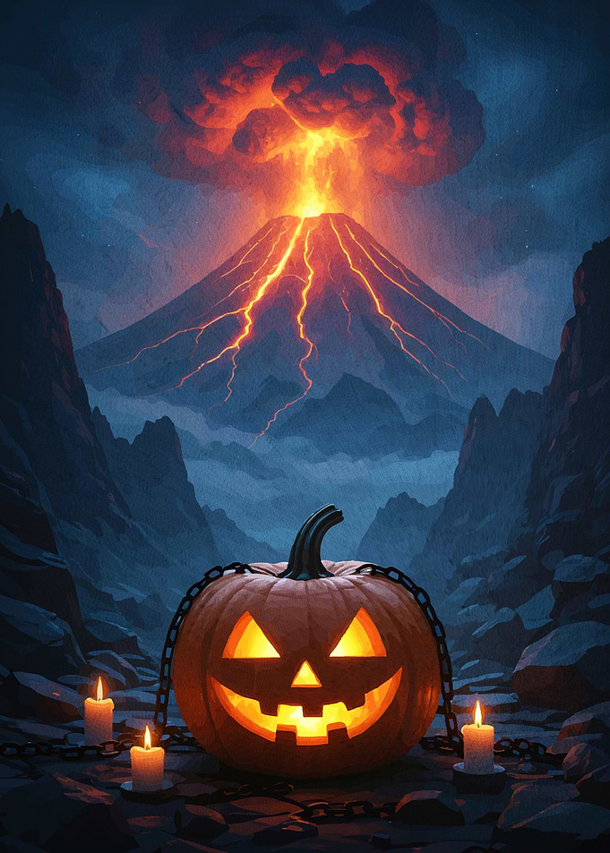 Halloween Pumpkin Volcano
