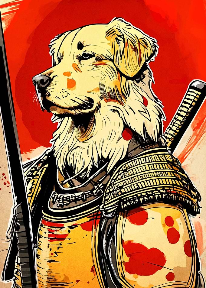 Samurai Dog Warrior