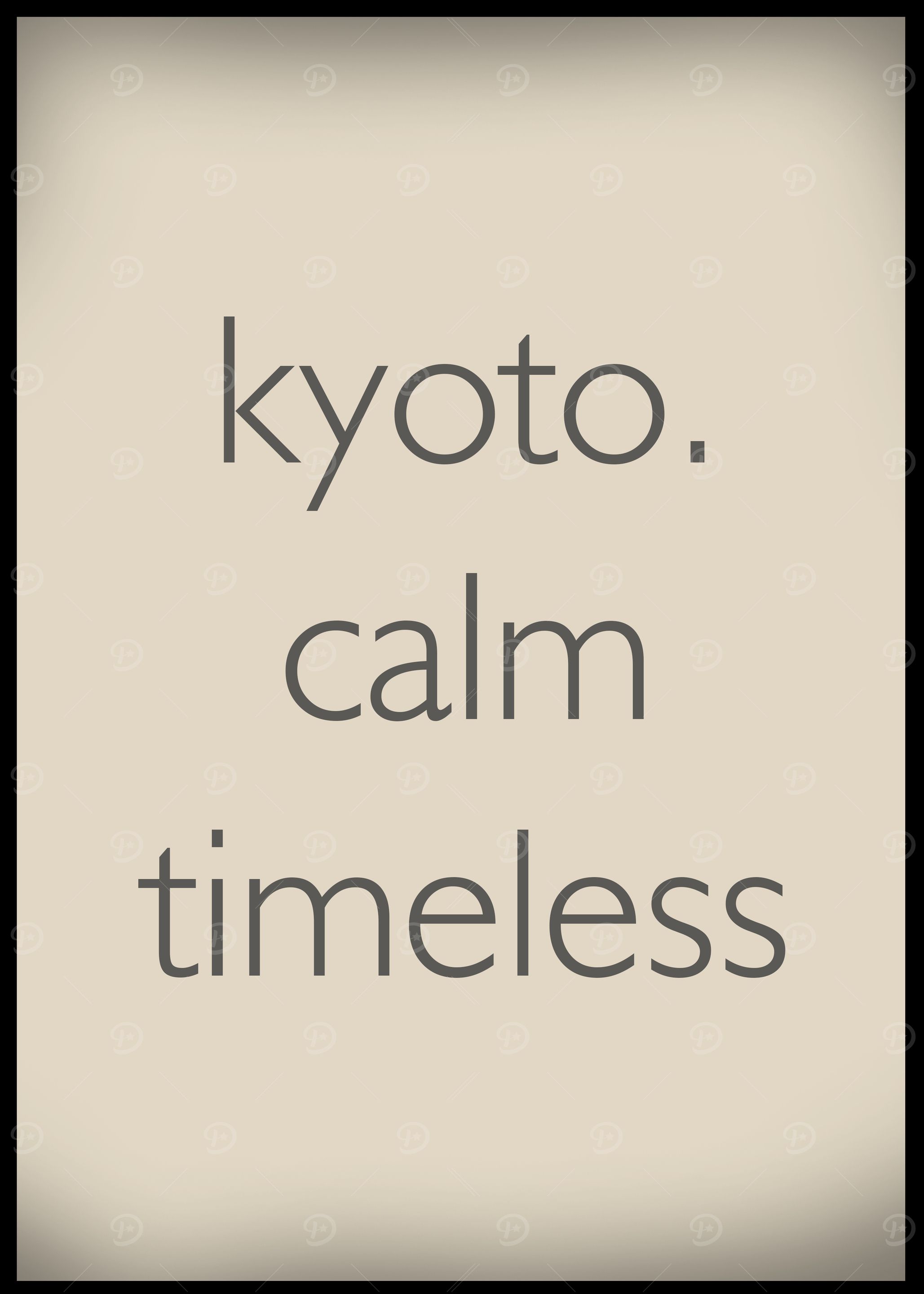 Kyoto Calm Timeless Text Art