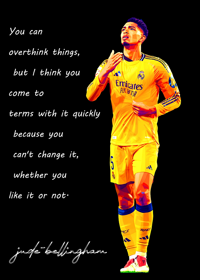 Jude Bellingham Portrait with Quote