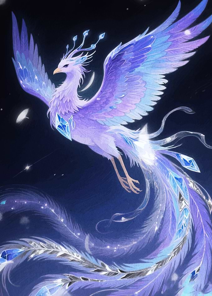 Crystal Phoenix in Flight
