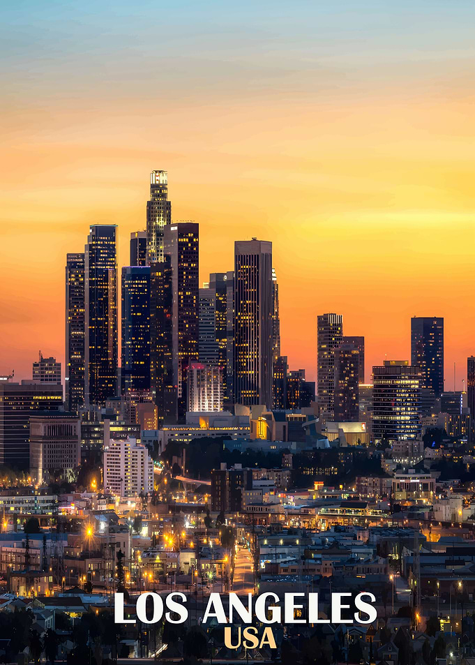 Los Angeles Skyline at Sunset