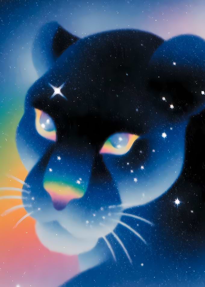 Cosmic Panther Portrait