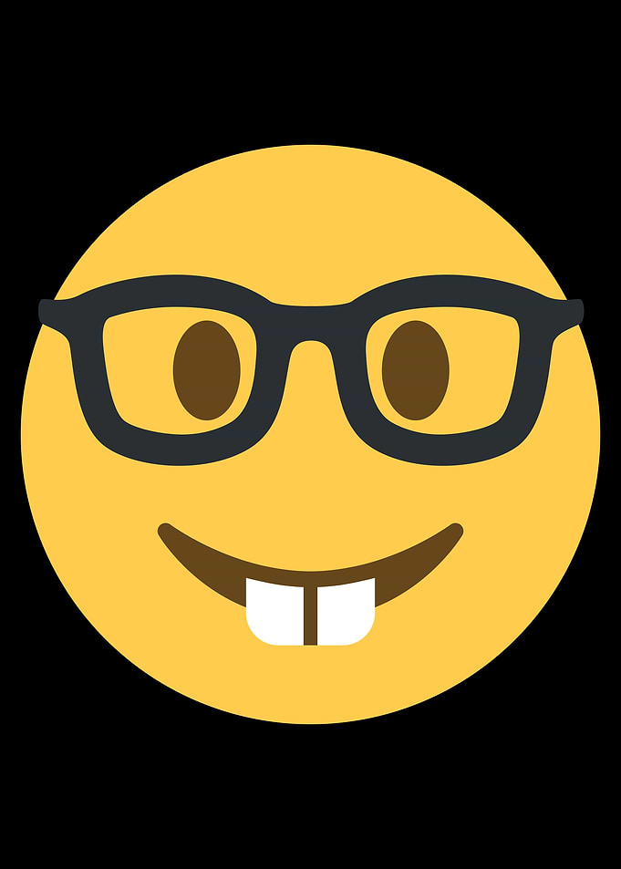 Nerd Emoji with Glasses and Buckteeth