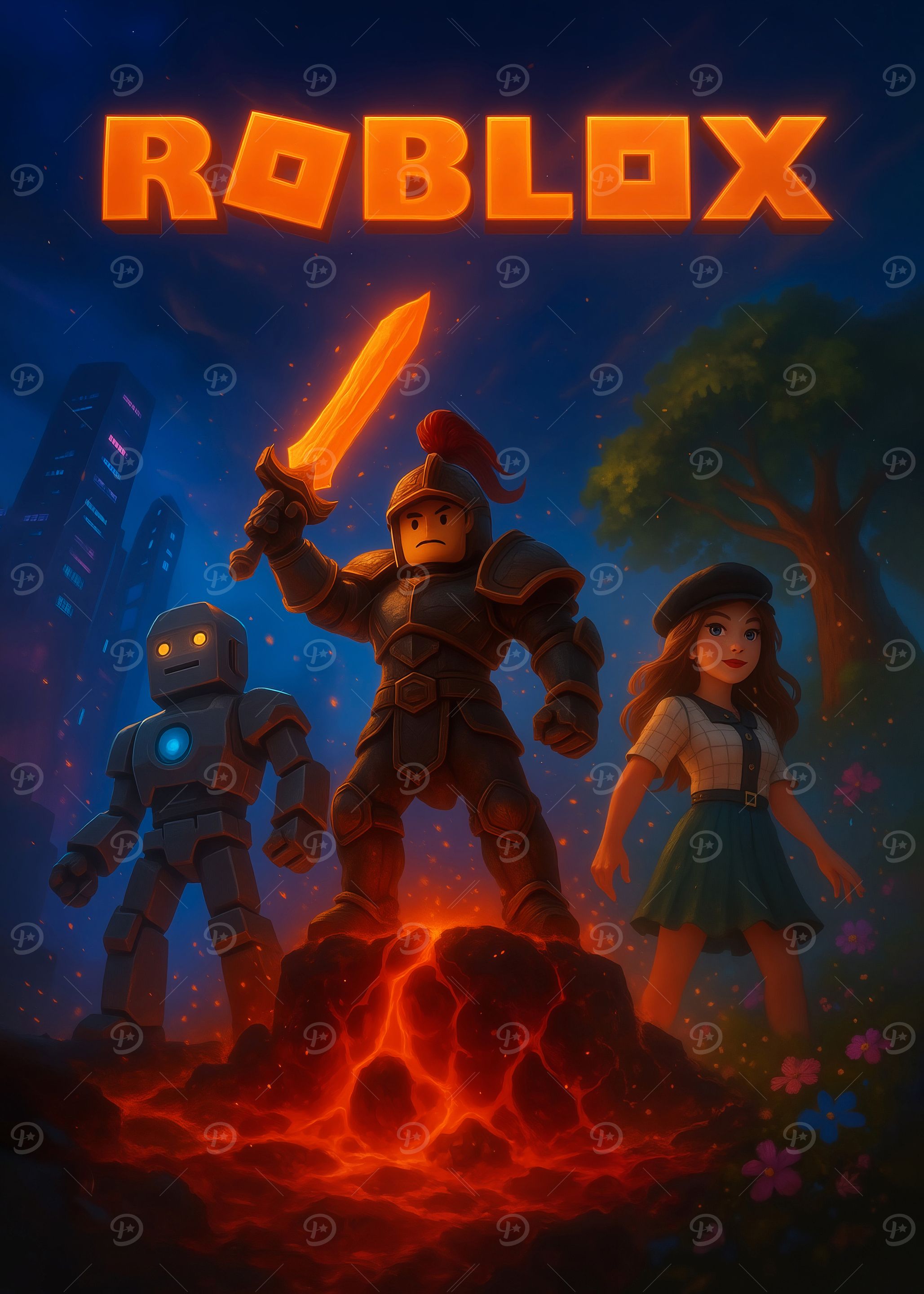 Roblox characters adventure digital art