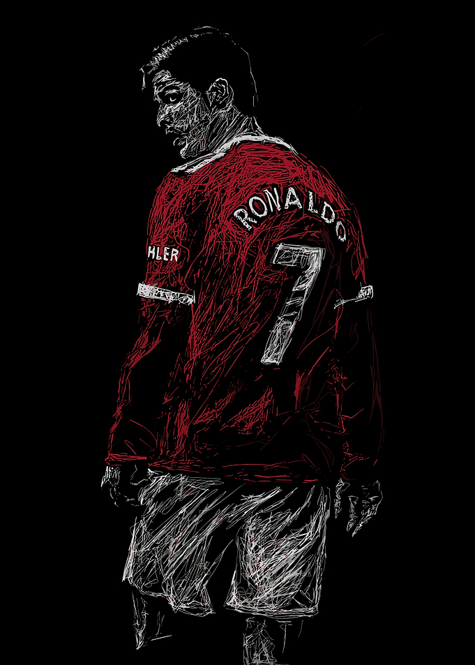 Cristiano Ronaldo Sketch Art