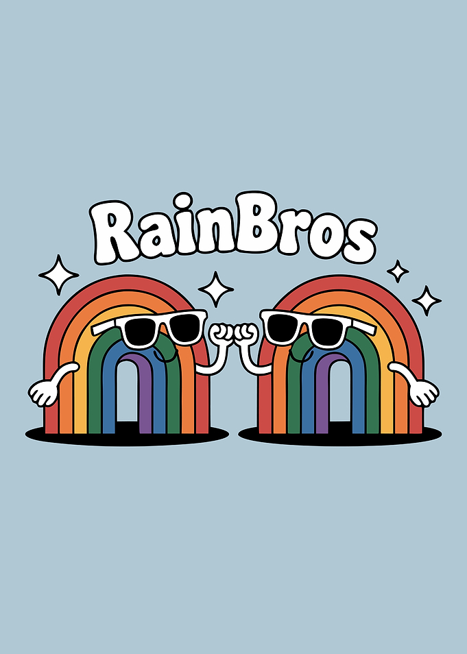 RainBros Cartoon Rainbows with Sunglasses