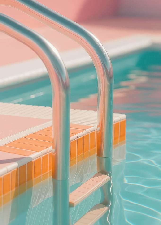Swimming Pool Ladder Summer Aesthetic