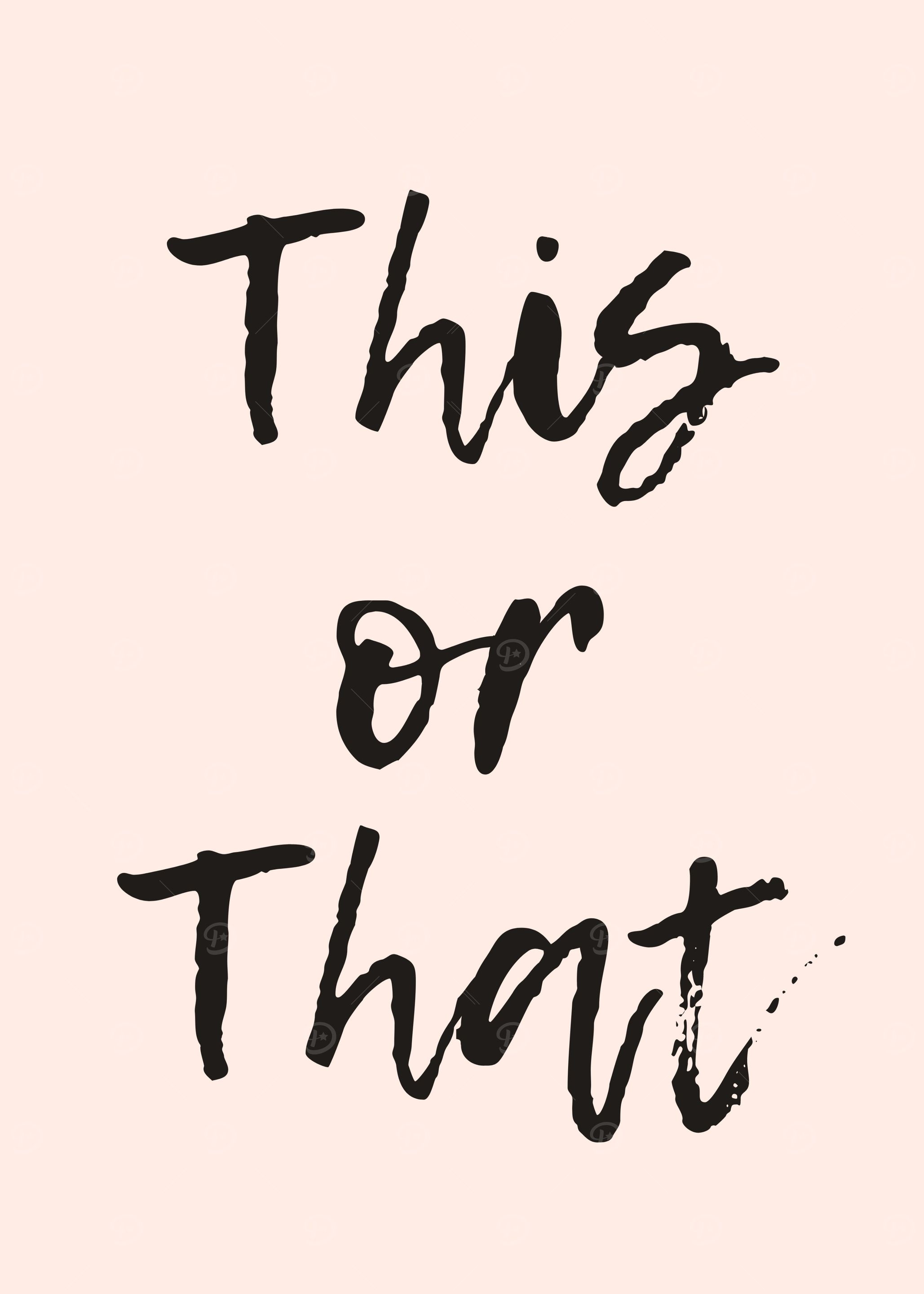 This or That Text Art