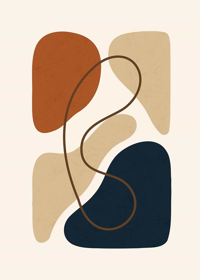 Organic Shapes with Line Art