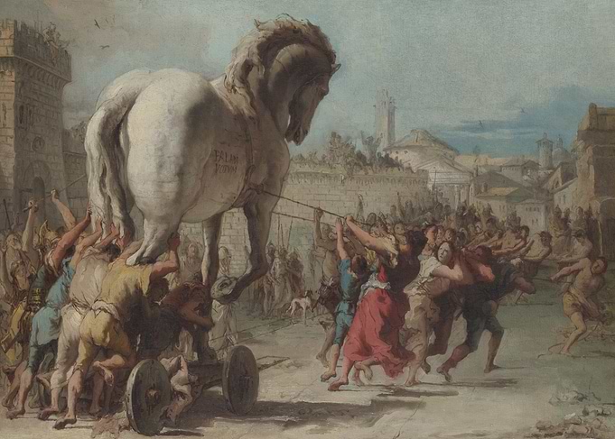 The Procession of the Trojan Horse in Troy