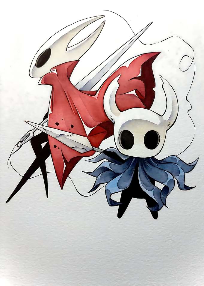 Hollow Knight Watercolor Illustration