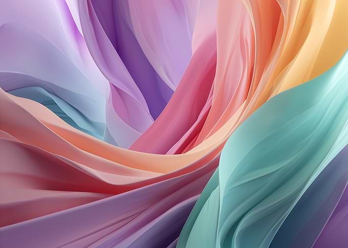 Abstract Pastel Fabric Waves Background