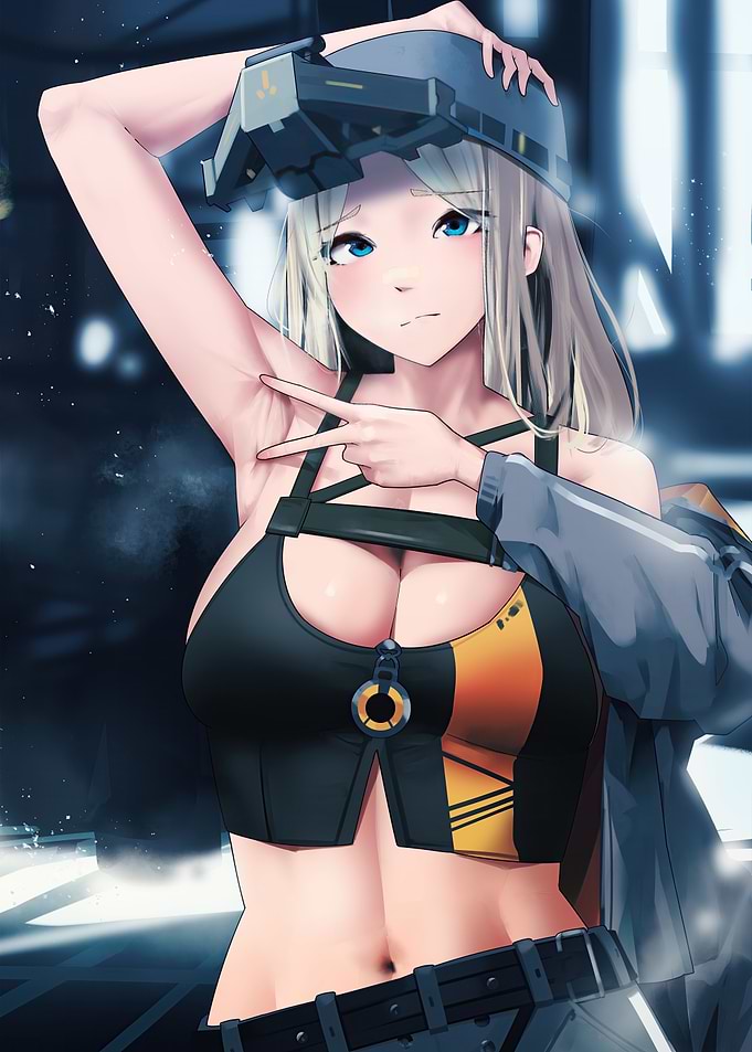 Anime Girl with Futuristic Headgear