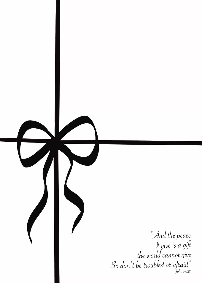 Gift of Peace Black and White John 14:27