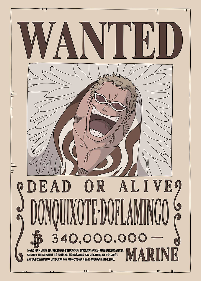 Donquixote Doflamingo Wanted