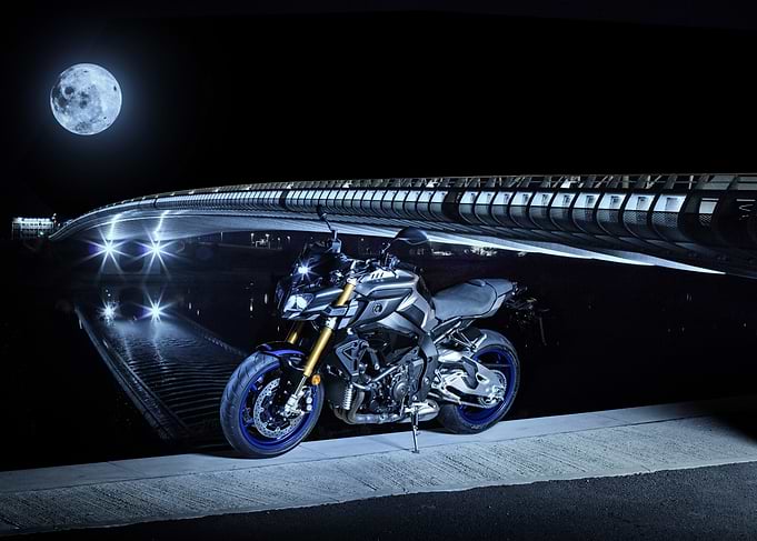 Yamaha MT-10 Motorcycle at Night