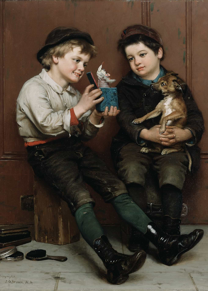 Boys with Dog and Jack-in-the-Box