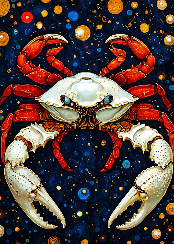 Crab in Space Digital Art