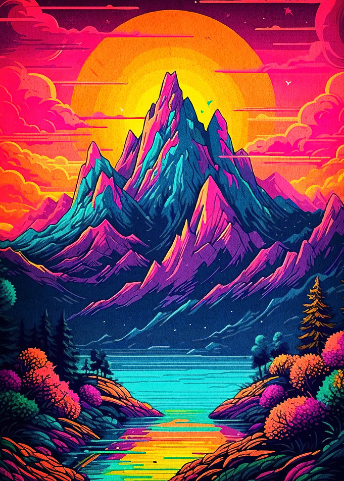 Mountain Landscape Lake