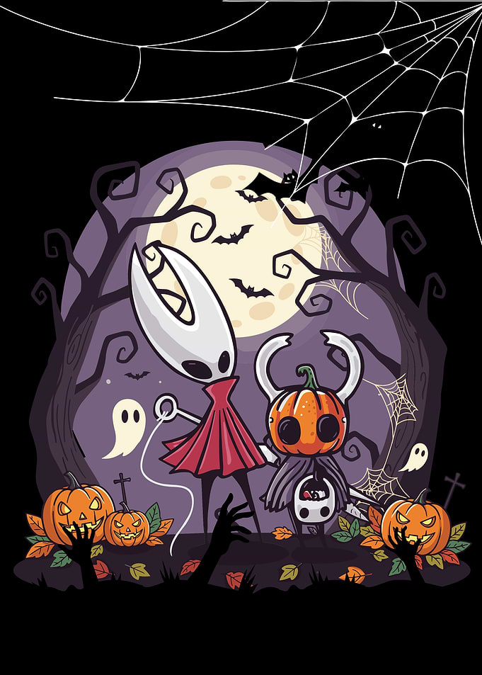 Hollow Knight Halloween Illustration