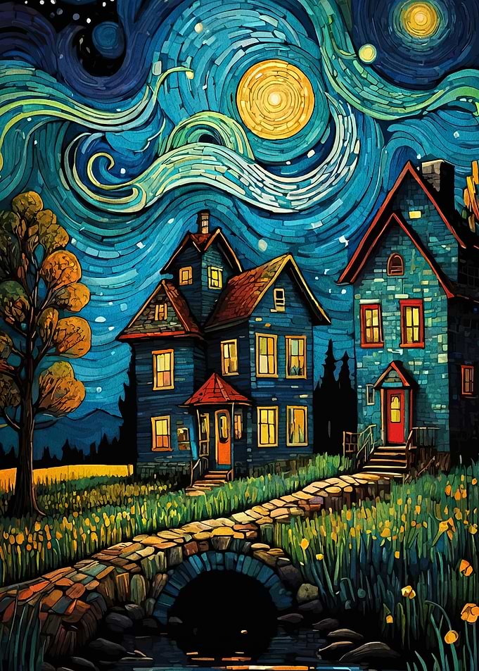 Starry Night Houses