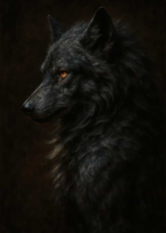 Dark Wolf Portrait